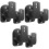 3Paires Support Mural Enceintes Noir Design Élégant Pour 4