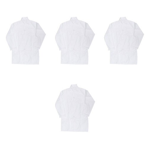 4Pièces Blouses Coton Blanches Enfants Uniformes Cosplay 2