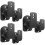 3Paires Support Mural Enceintes Noir Design Élégant Pour 8
