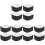 12Pièces Ceintures Fixation Snowboard Ski Nylon Durable Noir 4