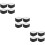 12Pièces Ceintures Fixation Snowboard Ski Nylon Durable Noir 10