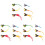 18Pièces Statues D'oiseaux Clips Multicolores Pour Décoration 3