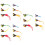 18Pièces Statues D'oiseaux Clips Multicolores Pour Décoration 7