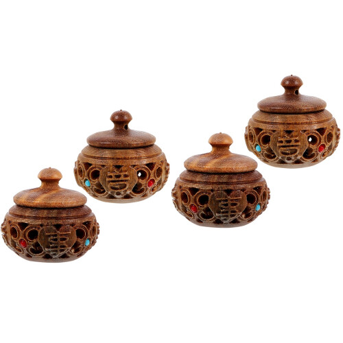 4St Car Diffuser Hout Hanger Geurballen Voor Aromatherapie 2