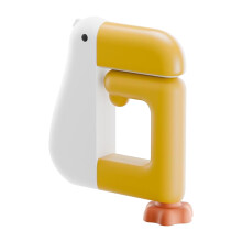 (White) Rotating Desk Hook for School Backpacks Portable Duck Shaped Bag Clamp for School/Office Desk Storage