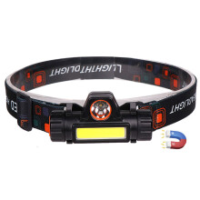 Super Bright Rechargeable LED Headlamp Waterproof Adjustable Hands-Free Lighting With Strong Magnetic And Dual Light Source For Outdoor Enthusiasts
