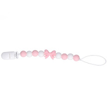 Universal Fit Silicone Pacifier Clip Holder, Food Grade BPA-Free Lead-Free Pacifier Holder, Adorable Design Soft and Durable Multifunctional Use Easy