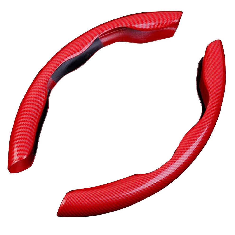 Steering Wheel Protector With Carbon Fiber Texture, Universal Fit Non Slip Cover For Improved Grip, Heat Resistant And Easy Installation Comfortable 9049227938759