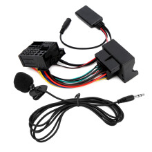 Draadloze Bluetooth 5.0 AUX-adapter voor autoradio, handsfree audiokabel met microfoon, universele plug-and-play oplossing voor muziekweergave.