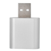 Adaptador de áudio USB com entrada para fone de ouvido e microfone, placa de som externa, plug and play, adaptador de som estéreo portátil, sem