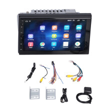 7-inch dubbel-DIN autoradio met draadloze CarPlay, Android Auto, touchscreen, Bluetooth, DSP, wifi, achteruitrijcamera, GPS, FM-radio, SWC, RDS en