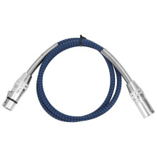 XLR Patch Cable Male Female Interconnect Cord, Pure Oxygen Free Copper Conductors Triple Shielded With Gold Contacts Metal Spring SR Design And