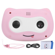 Kindercamera met puzzelspelletjes en oogbeschermend scherm, digitale camera voor kinderen met FHD-video-opname en autofocus met één druk op de knop.