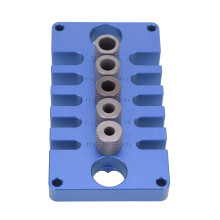 Self Centering Dowel Jig Aluminum Alloy Drill Guide Block High Precision Woodworking Tools Easy To Operate For Joinery Projects