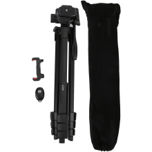 Universal Phone Mount Camera Tripod With Travel Bag, Cell Phone Tripod Featuring Bluetooth Remote And Multiple Shooting Angles, Adjustable Center