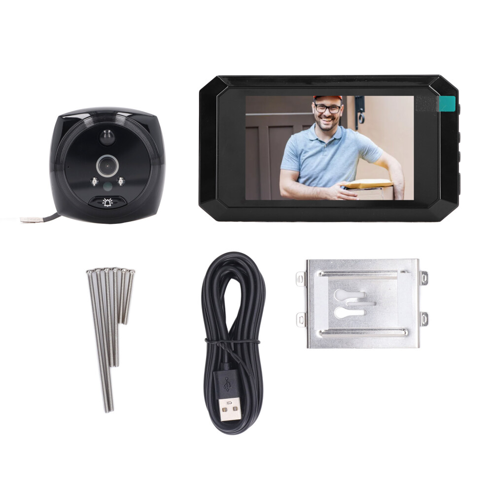 Home Security Door Viewer, Digital Visual Monitor With Auto Photo Capture And Multi Language Support, Wireless Doorbell Camera With Hd Display 9009879125518