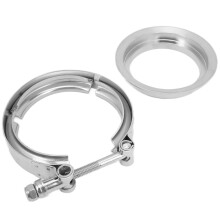 Substituição para Borg Warner S200S300S257S366V - Kit de Flange com Abraçadeira em V, Aço Inoxidável, Fácil Instalação e Remoção, Durável