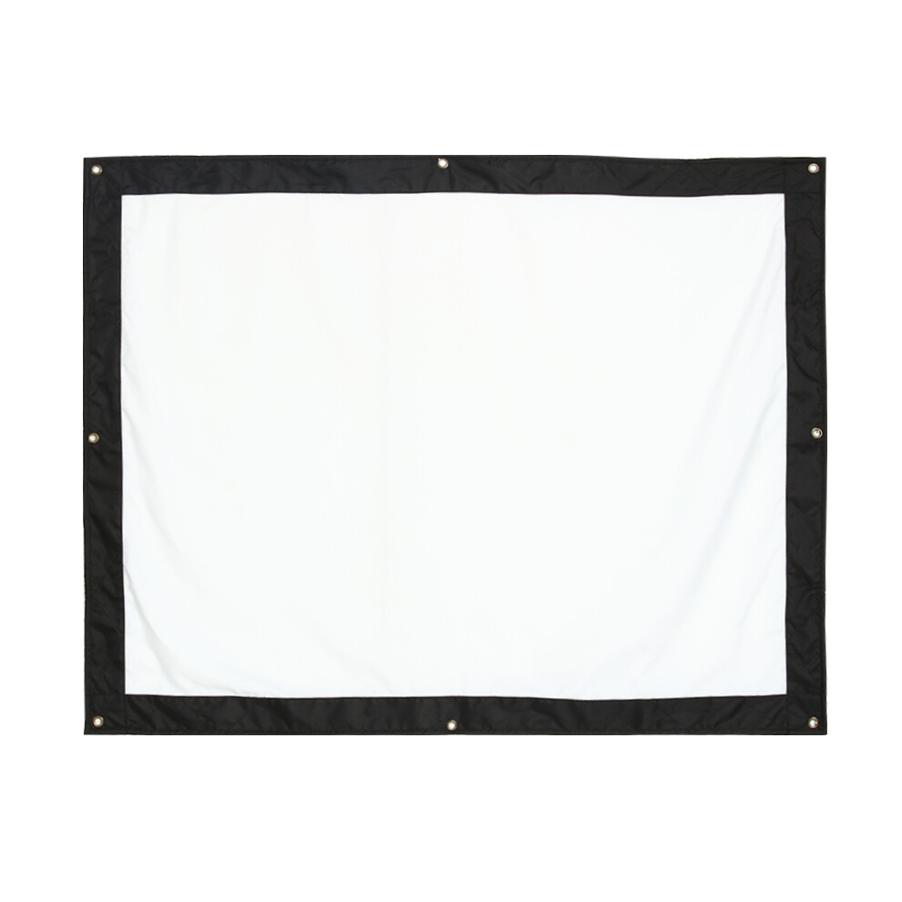 Non Crease Projector Curtain With4: 3Aspect Ratio, 72Inch Portable Foldable Indoor Outdoor Projector Screen Rear Projection Screen Washable White 9448483751858