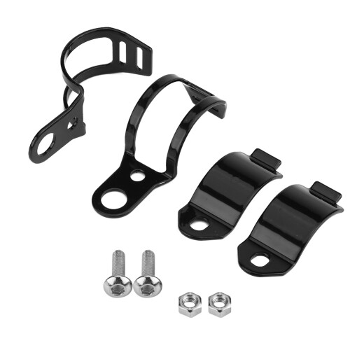 Easy To Install Without Modification Adjustable Front Fork Size Turn Signal Light Indicator Bracket Clamps Sturdy Simple Styled Mount Brackets