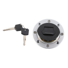 Tappo serbatoio carburante in lega di alluminio per moto, set di serratura con chiave, antifurto, resistente, antiruggine, facile da usare, standard
