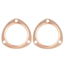 Automotive Exhaust Systems Component Copper Exhaust Flange Header Gasket Collector Gasket Elastic Sealing Gasket Reusable Heat Resistance Effective