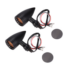 Front LED Turn Signal Lights Bullet Style Universal Motorcycle Blinkers With Sturdy Mounts Easy To Install Durable Waterproof Brighter Light
