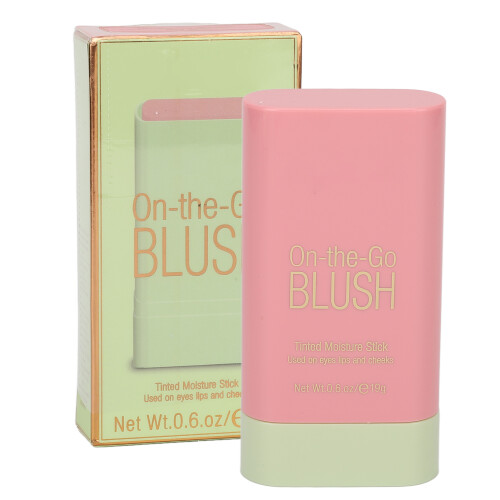 Cream Blush Stick 19g, 3D High Color, Smooth Rotatable Blusher 1