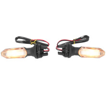 LED-Blinker für Motorräder, hochwertiges Acrylmaterial, cooles Design, universell einsetzbar, bernsteinfarbene LED, wasserdicht, ABS-kompatibel mit