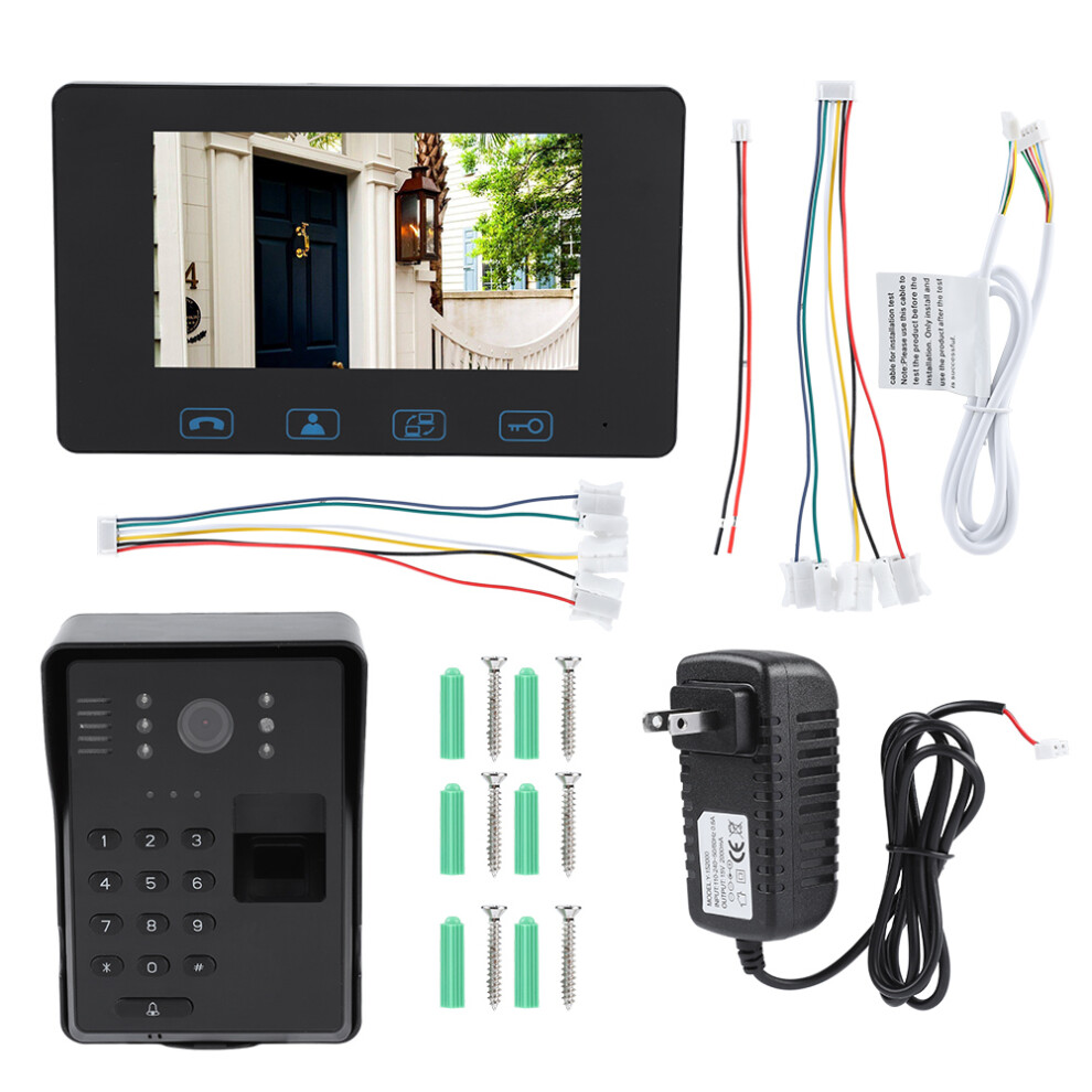 Dual Way Intercom Video Doorbell Intercom System Wired Video Door Entry System With Ir Night Vision Door Camera Handsfree Intercom7inch Lcd Monitor 9071309167108