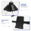 2Sets Adjustable Garment Steamer Hanger Aluminum Plastic Foldable Rack 6