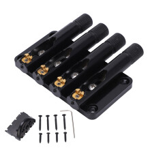 Jeu de sillets de chevalet en métal haut de gamme pour guitare basse 4 cordes et guitare électrique sans tête. Installation facile. Chevalet fixe.