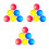 18Pcs Glow Electronic Balls Assorted Color Night Training Easy to Spot 10