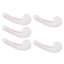 Lightweight and Durable Sewing French Curve Ruler Set Metric Measurements Clear Plastic Material Bendable Drawing Template for Fashion Design