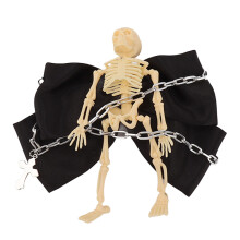 Straszna atmosfera, dekoracja na Halloween z ruchomym szkieletem, giętkie stawy do dekoracji wnętrz i na zewnątrz, nawiedzony dom, plastikowy