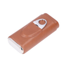 Gas Tight Cigar Case Portable Gift Box, Plastic/Metal/Cedar Design