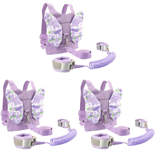 3Ensembles Laisse Poignet Anti- Harnais Violet 1