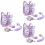 3Ensembles Laisse Poignet Anti- Harnais Violet 6