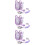 3Ensembles Laisse Poignet Anti- Harnais Violet 7