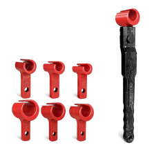Door Hinge Adjustment Tool Kit Multi-Size Hinge Adjusting Wrench with Rubber Handle Heavy Duty Painted Steel