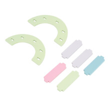 Wooden Hamster Play Bridge Rainbow Seesaw Toy for Guinea Pig Mice Cage Green