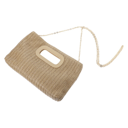 5St Beige Boho Avondtas Dames Met Geweven Polyester 1