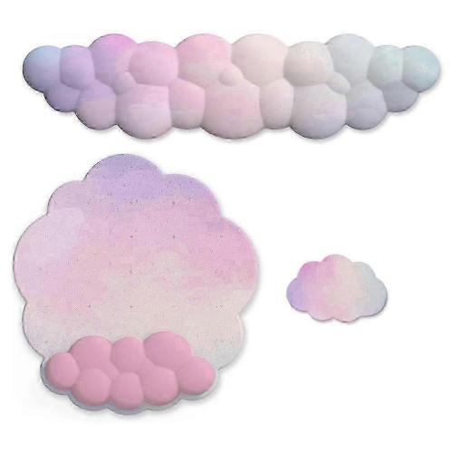 Σετ 3 τεμαχίων Cloud Wrist Rest με Mouse Pad και εργονομικό Memory Foam συμβατό με οικιακό γραφ 1