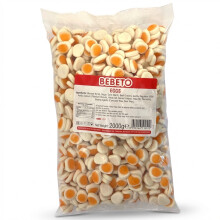2kg Bebeto Fried Eggs Gummy Sweets Bulk Bag Halal Jelly Candy Party Mix