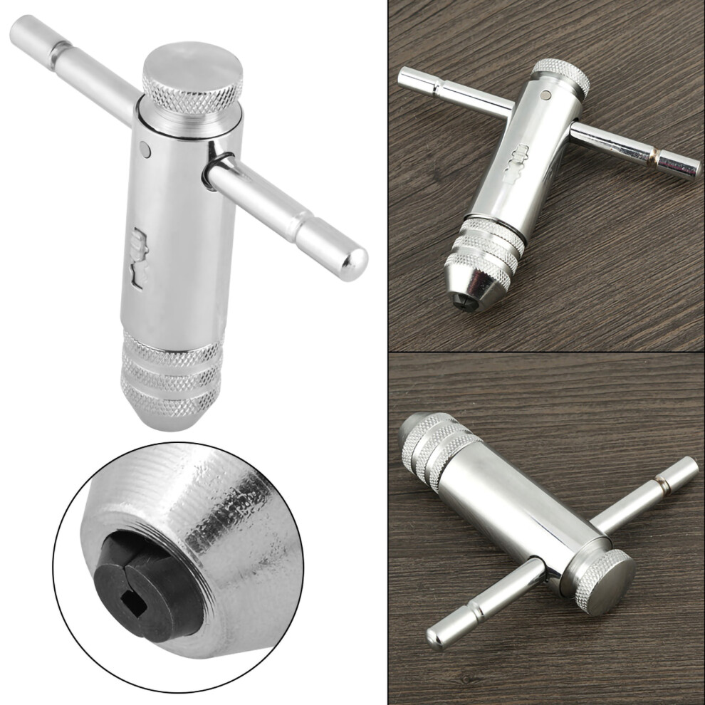 Ratchet Tap Wrench 3Mm-8Mm Reversible M3-M8 T Bar Holder For Tap & Die Set 7691393011204