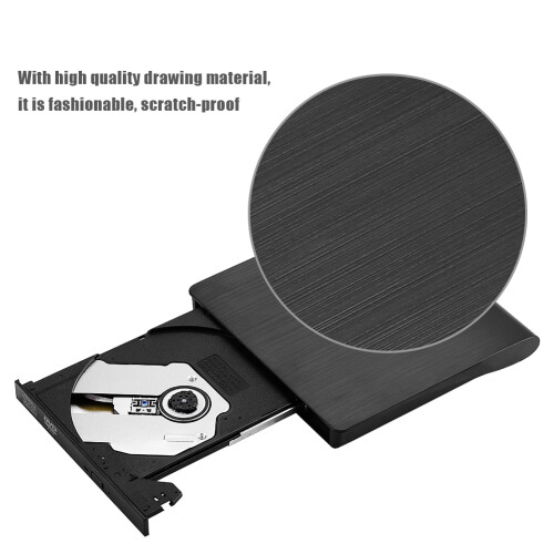 Εξωτερική μονάδα CD DVD USB3.0Burner Reader Writer Plug and Play Υψηλής ταχύτητας Λεπτός σχεδιασμός 1