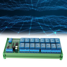 UM72 Green 12V RS485 Relay Board 16Ch 72 cm Wide