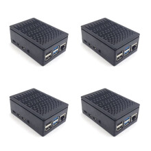 4X for Raspberry Pi 4 Case Shell Box Enclosure Installable Cool Fan Aluminum HeatSink Enclosure for Raspberry Pi 4B