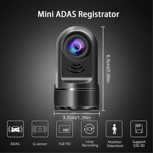 Κάμερα αυτοκινήτου ADAS 1080P HD 360 με περιστροφή, κάμερα αυτοκινήτου με κάρτα 32GB 1