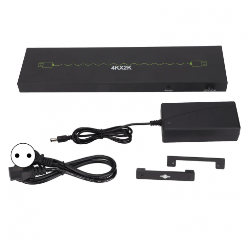 4K HDMI-Splitter (1 Eingang, 10 Ausgänge), Aluminiumlegierung, 3,4 Gbit/s, EU-Stecker 1