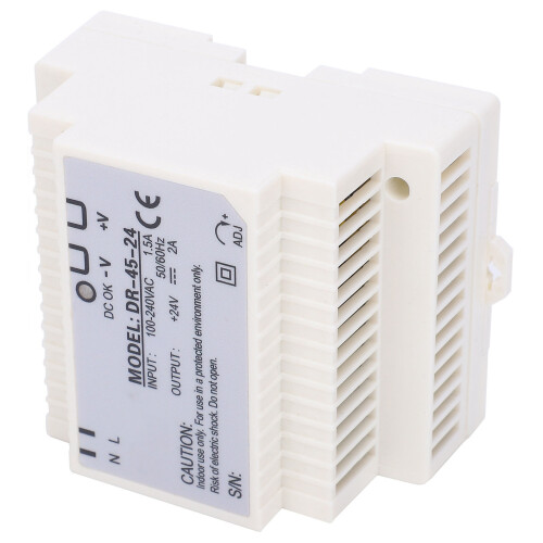 Προστασία από υπερφόρτωση Τροφοδοτικό AC DC Switching Μετασχηματιστής τάσης ράγας DIN 2
